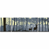 Painting by Numbers Wild in The forest- 3-Panel (Triptych)
